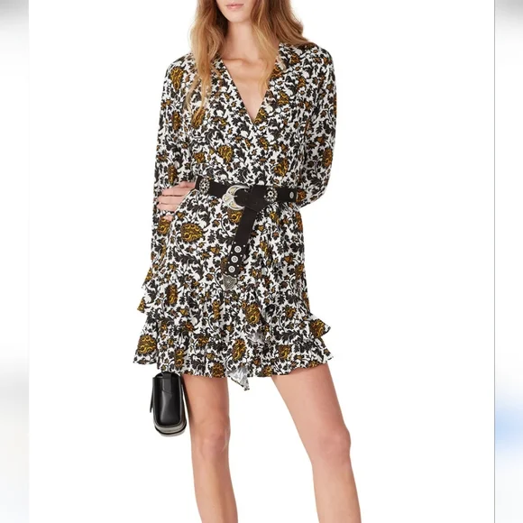 Sandro Dami Floral Mini Dress Size 36 - Picture 1 of 11